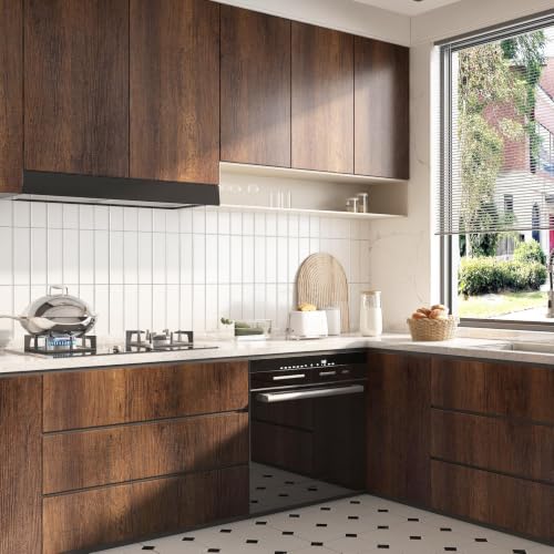 FunStick 15.8"x240" Brown Wood Countertop Contact Paper Peel and Stick Wood Grain Contact Paper for Cabinets Countertops Waterproof Self Adhesive Wood Wallpaper for Table Walls Counter Top Vinyl Wrap - size: 15.8" x 240"