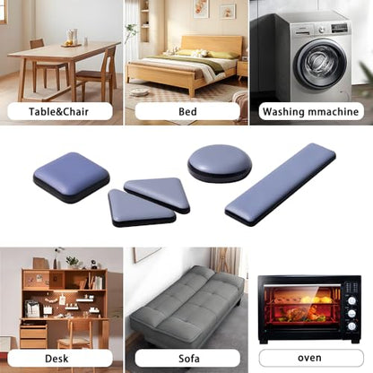 Furniture Sliders for Carpet and Hardwood Floors Adhesive Furniture Glides Self-Stick Furniture Sliders Pads (rectangular25*100mm,8)