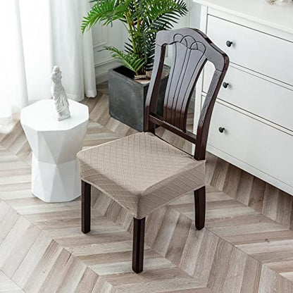 Genina Waterproof Chair Covers for Dining Room,Set of 2,Taupe - color: Taupe, size: 2PCS