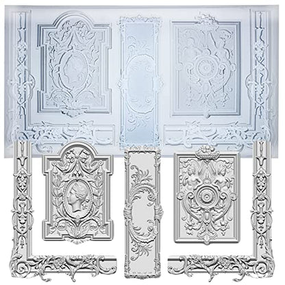 Art Mold for Polyclay Air Dry Clay Plaster, Frame and Plaque - color: Frame and Plaque