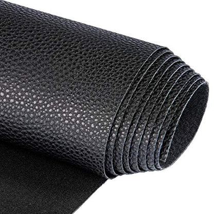 TORRAMI Soft Faux Leather Fabric, 1 Yard 54 x 36 in, Black PU Leather - color: Black, size: 1 Yard (54 x 36 inch)