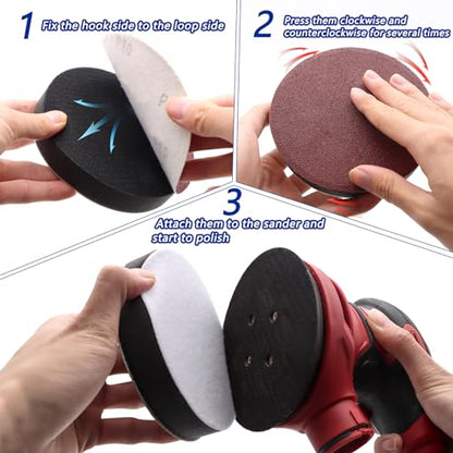 6 Pack 5 Inch Interface Pads - Foam Sanding Pads for Orbital Sander - size: 5 inch - 6 Pack