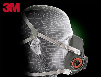 3M Half Facepiece Reusable Respirator 6300, NIOSH, Large - style: Large