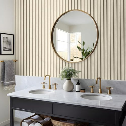 myforHD Wallpaper Peel and Stick Wood Grating Stripe Self-Adhesive Wallpaper Faux Wood Contact Paper Wood Slats Self Adhesive Wall Paper PVC Vinyl Film Removable Waterproof 17.3" x 236" - color: Wood H, size: 17.3" x 236.2"