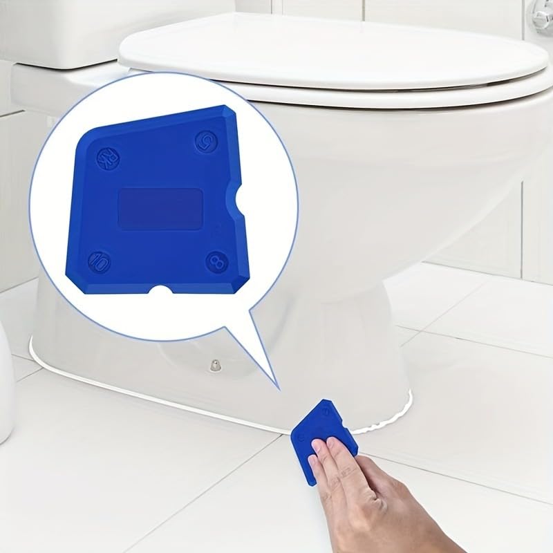 4PCS Silicone Sealant Applicator 4pc Multi-Function Manual Caulking Tool Easy Application Durable For Bathroom Kitchen Tile, Blue - color: Blue