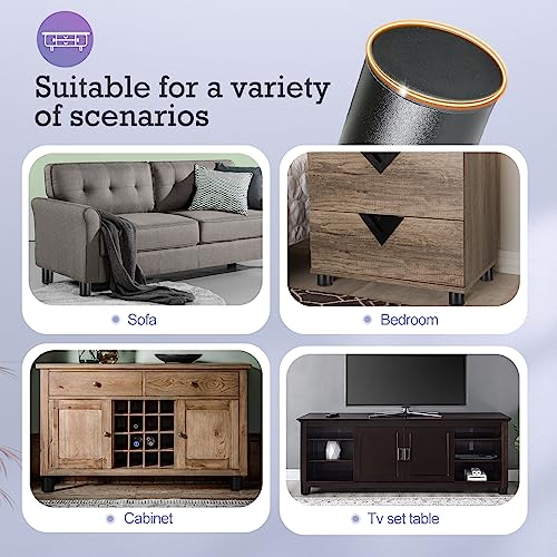 Aluminum Alloy Adjustable Furniture Legs 2.4 Inch / 60mm - Black - 4Pcs - size: 2.4 Inch