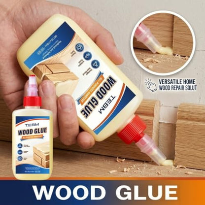 Woodworking Glue Craft Adhesive - Clear Drying Liquid Glue for Wood Crafts, Joints & Wooden Toys - Fast Set Carpentry Repair