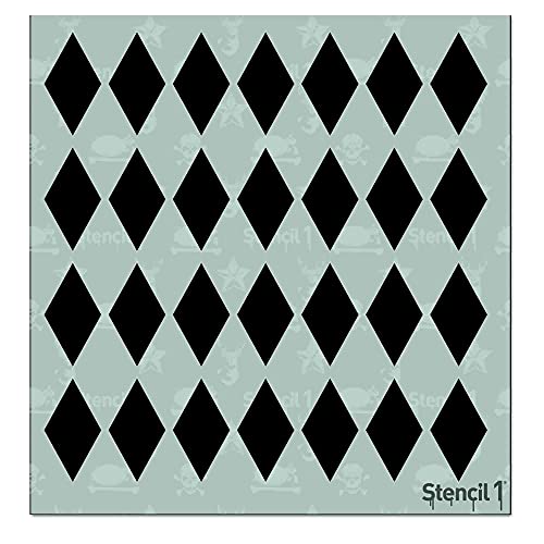 Stencil1 Diamonds Pattern Stencil 5.75" x 6" Geometric Wall Decor - color: Diamonds Pattern Stencil 5.75" x 6"