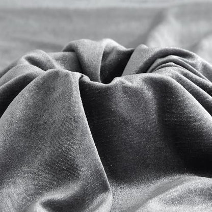 Grey Velvet Fabric by The Yard, 3 Yards, 60" Wide - color: Grey, size: 3 yard pre cut