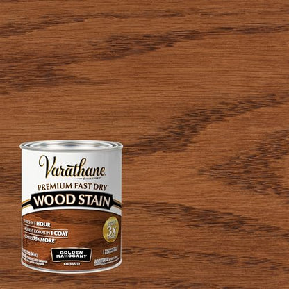 Varathane Premium Fast Dry Golden Mahogany Wood Stain - color: Golden Mahogany, size: 1 Quart (Pack of 1)