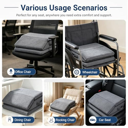 7.5" Hip Replacement Recovery Cushion 3-Layer Adjustable Height Seat Pillow