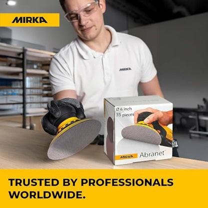 Mirka Abranet 6 Inch Assortment Mesh Sanding Discs, Hook and Loop, 35 Pack - size: Grit Assortment