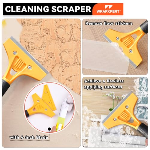 WRAPXPERT Peel and Stick Wallpaper Tools,Wallpaper Smoothing Tool Kit with Smoother,Edge Guider,Paste Brush for Backsplash Tile,Contact Paper - color: T123