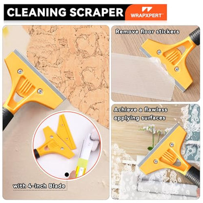 WRAPXPERT Peel and Stick Wallpaper Tools,Wallpaper Smoothing Tool Kit with Smoother,Edge Guider,Paste Brush for Backsplash Tile,Contact Paper - color: T123