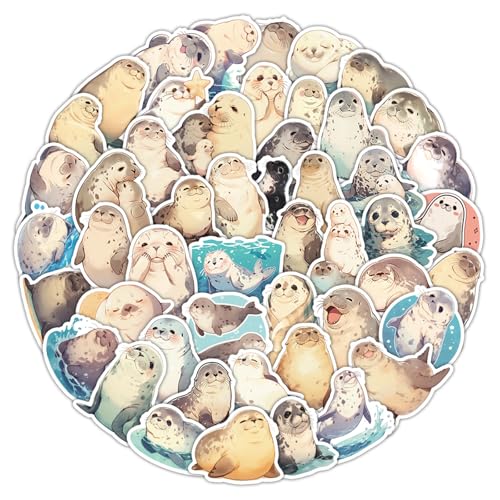 51Pcs Cartoon Seals Stickers Pack - Waterproof Stickers for Gifts,Scrapbooking,Laptop,Water Bottles,Skateboards,Mobile Phone SPKMMM - color: I