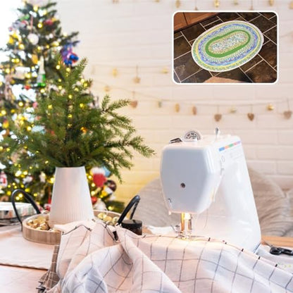 2 Rolls Jelly Roll Batting Strips for Rugs 2 1/4 inch Cotton Quilt Batting - color: White-2roll