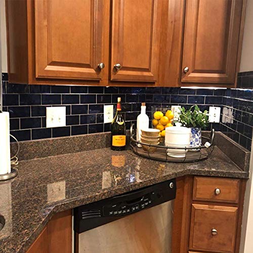 STICKGOO Peel and Stick Subway Tile, Stick on Tiles Backsplash for Kitchen & Bathroom in Deep Blue (Pack of 10, Thicker Design) - color: Deep Blue