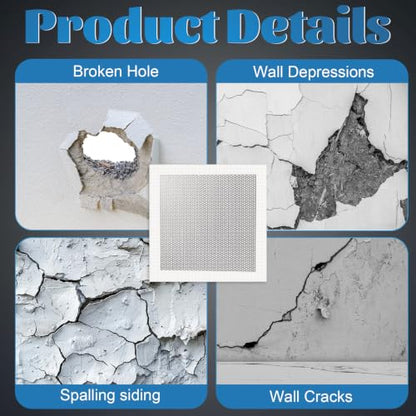 Blulu 43 Pcs 8 Inch Drywall Repair Patch Kit - size: 8 Inch