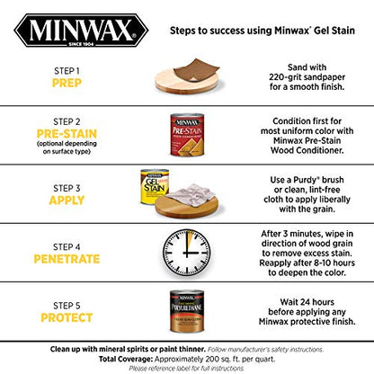 Minwax 260404444 Gel Stain, Honey Maple, 1/2 Pint - color: Honey Maple, size: 1/2 Pint