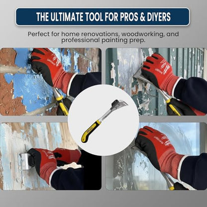 LU&MN Heavy-Duty Paint Scraper Tool with 2.38" Tungsten Carbide Blade - style: 2.38"Blade