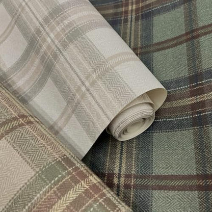 NextWall Harry & Grace Herringbone Plaid Premium Matte Non-Woven Peel and Stick Wallpaper (Frosted Calcutta) - color: Frosted Calcutta