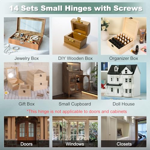 Mini Hinges Miniature Folding Butt Hinges Small Cabinet Folding Craft Hinge