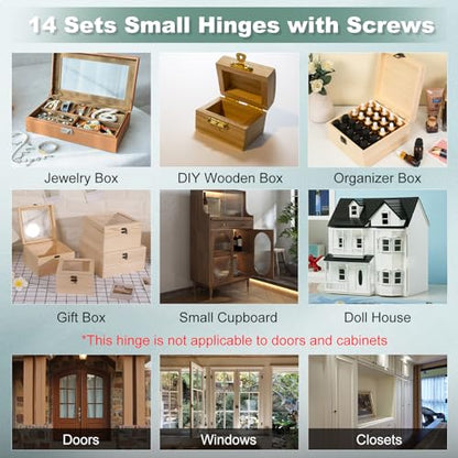 Mini Hinges Miniature Folding Butt Hinges Small Cabinet Folding Craft Hinge