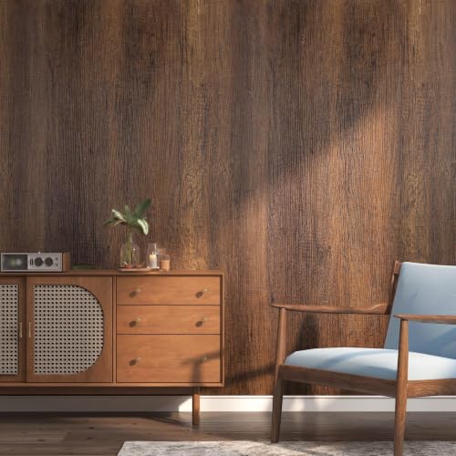 FunStick 15.8"x240" Brown Wood Countertop Contact Paper Peel and Stick Wood Grain Contact Paper for Cabinets Countertops Waterproof Self Adhesive Wood Wallpaper for Table Walls Counter Top Vinyl Wrap - size: 15.8" x 240"