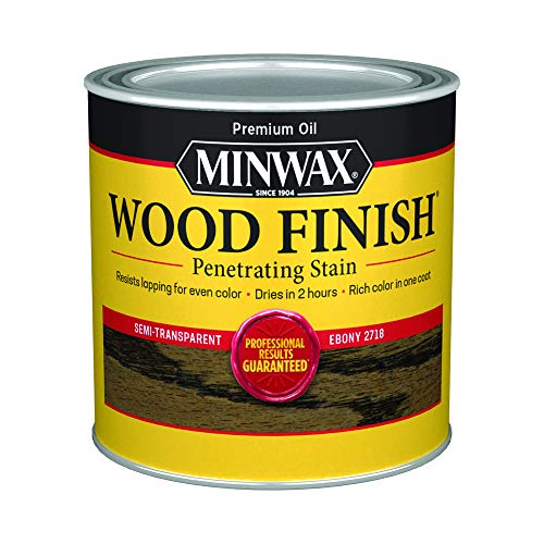 Minwax 227184444 Wood Finish, Ebony Stain, Half Pint - color: Ebony, size: 0.0625 Gallon
