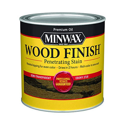 Minwax 227184444 Wood Finish, Ebony Stain, Half Pint - color: Ebony, size: 0.0625 Gallon