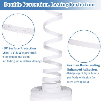Pure White Edge Banding, 15/16 inch X 200 ft PVC Edge Banding Tape, 1mm Thick Non-Glued White Edging Bulk Roll for Full Kitchen Renovation, Wardrobes & Commercial Cabinetry - color: Pure White, size: 15/16 inch X 200 ft