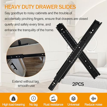 Drawer Slides Cabinet Slides 3-Section Full Extension Ball Bearing