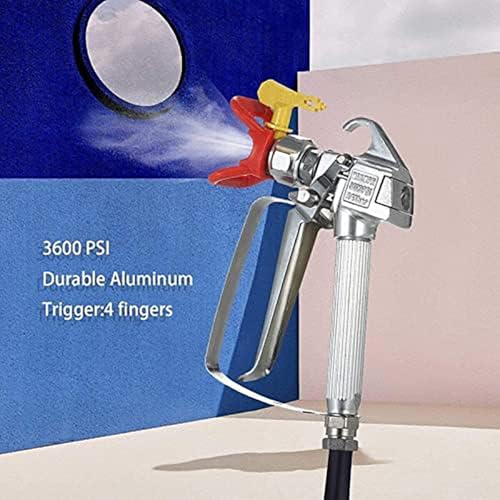 Airless Paint Spray Gun with 517 tip Swivel Joint 3600PSI High Pressure Spray Gun - size: 1 Count (Pack of 1)