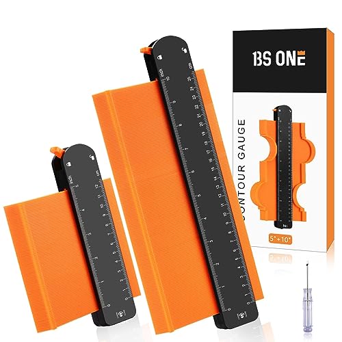 BS ONE Contour Gauge, 10" and 5" Contour Duplicator with Lock, Christmas Gifts for Men, Outline Measuring Profile Gauges for Trim, Molding, Precise Irregular Shape Duplicator