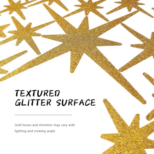 120 Pcs Glitter Gold Star Wall Decals - style: Glitter Gold Star