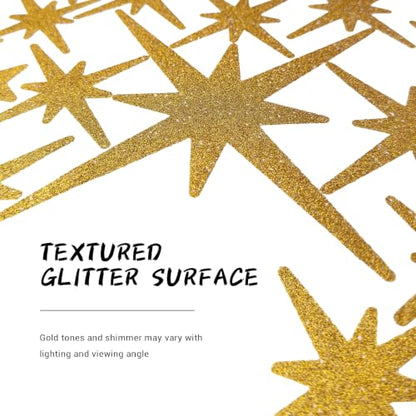 120 Pcs Glitter Gold Star Wall Decals - style: Glitter Gold Star