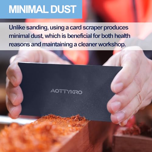 2PCS Cabinet Card Scrapers, High-Strength Blue Spring Steel Woodworking Tools for Engraving, Deburring, Polishing & Contour Sanding - size: Set E