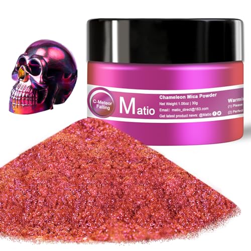 Matio Chameleon Mica Powder, 1.06oz/ 30g Meteor Falling Chrome Powder - color: C-Meteor Falling