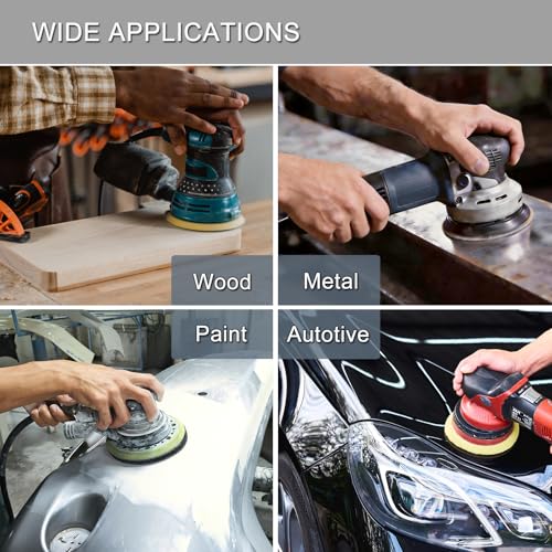 50Pcs 5 Inch Hook and Loop Sanding Discs, Wet Dry Sandpaper Assortment - style: Grit 320 400 600 800 1000