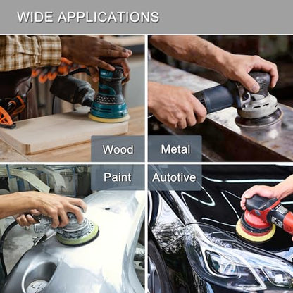 50Pcs 5 Inch Hook and Loop Sanding Discs, Wet Dry Sandpaper Assortment - style: Grit 320 400 600 800 1000