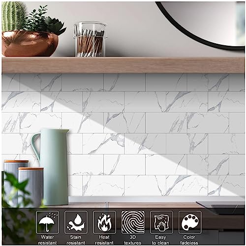 TUOKING Peel and Stick Backsplash Tiles for Kitchen,32 Sheets - color: SJM-01