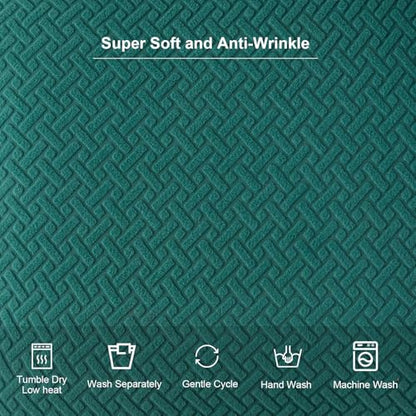 Genina Seat Covers for Dining Room Washable Chair Seat Slipcovers Set of 6 - color: Teal, size: 16-20in Not waterproof