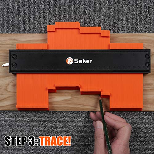 Saker Contour Gauge Profile Tool with Lock 10Inch, Father's Day Packaging - style: 10INCH FATHER'S DAY
