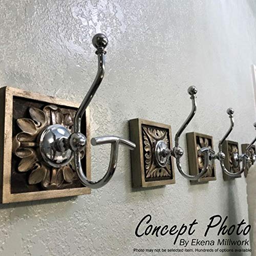 Ekena Millwork ROS04X04GLAL Galveston Star Rosette, 4 1/8"W x 4 1/8"H x 5/8"P, Alder - color: Alder, size: 4 1/8"W x 4 1/8"H x 5/8"P