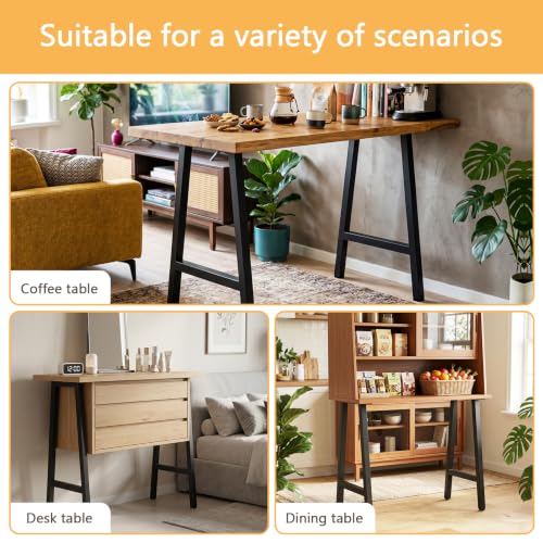 Metal Furniture Legs H-Shape,Black Set of 2, 40H x 20W - size: 40 IN