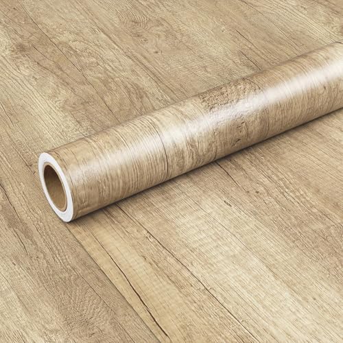 Decotalk 30"x120" Light Wood Contact Paper for Countertops -Oak Wood Countertop Contact Paper Woods Wallpaper Peel and Stick Woods Grain Cover Papers Waterproof Countertop Vinyl Wrap Light Timber Look - size: 30" x 120"