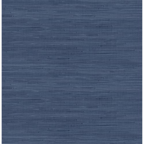 NuWallpaper x Society Social Classic Faux Grasscloth Peel and Stick Wallpaper, Navy Blue - color: Navy Blue