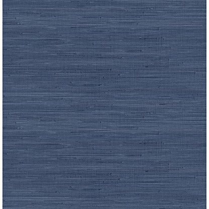 NuWallpaper x Society Social Classic Faux Grasscloth Peel and Stick Wallpaper, Navy Blue - color: Navy Blue