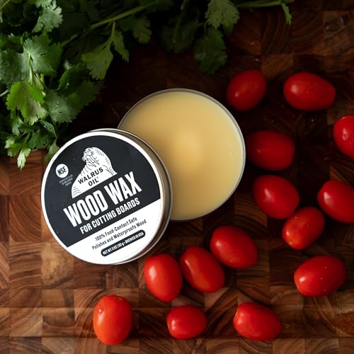 WALRUS OIL - Wood Wax, 3 oz Can, FDA Food-Safe, Cutting Board Wax and Board Cream