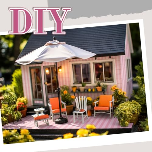 Flutesan 12 Pcs Miniature Dollhouse Wallpaper, Pink Stripes - style: Pink Stripes